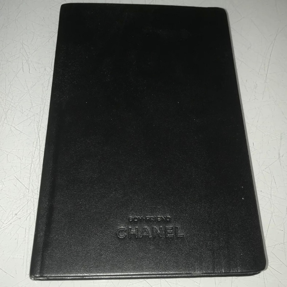 Chanel Boyfriend Authentic Black Leather Journal